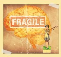 Image of fragile brain art by Christine Bakke